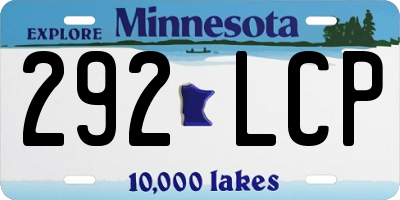 MN license plate 292LCP