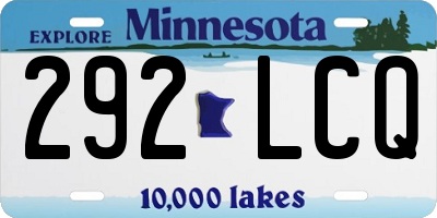 MN license plate 292LCQ