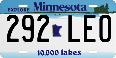 MN license plate 292LEO