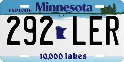 MN license plate 292LER