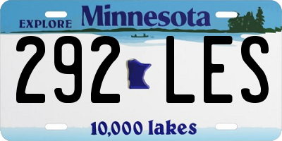 MN license plate 292LES