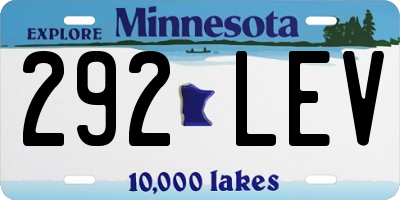 MN license plate 292LEV