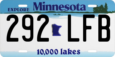 MN license plate 292LFB