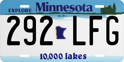 MN license plate 292LFG