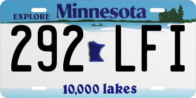 MN license plate 292LFI