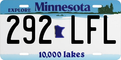 MN license plate 292LFL