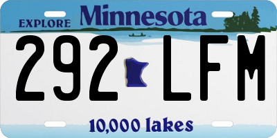 MN license plate 292LFM