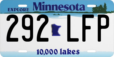 MN license plate 292LFP