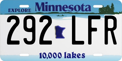 MN license plate 292LFR