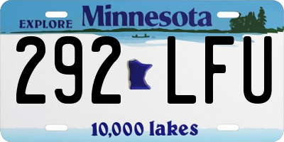 MN license plate 292LFU