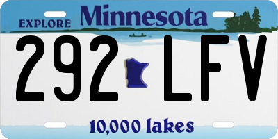 MN license plate 292LFV