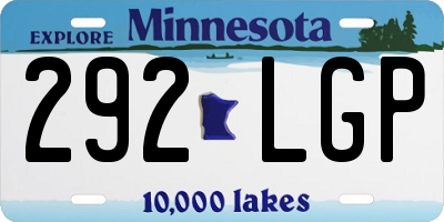 MN license plate 292LGP