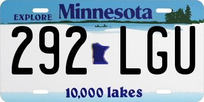 MN license plate 292LGU