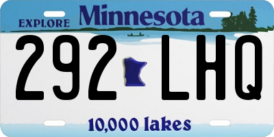 MN license plate 292LHQ