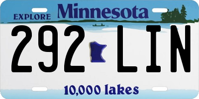 MN license plate 292LIN