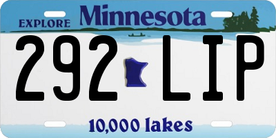 MN license plate 292LIP