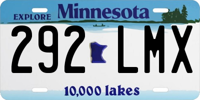 MN license plate 292LMX