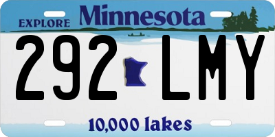MN license plate 292LMY