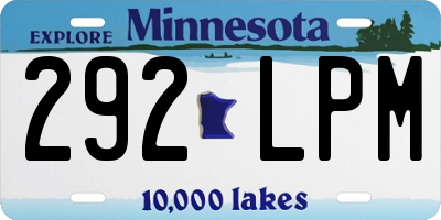 MN license plate 292LPM