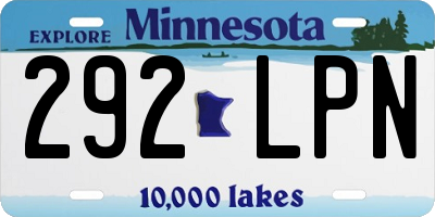 MN license plate 292LPN