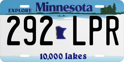 MN license plate 292LPR
