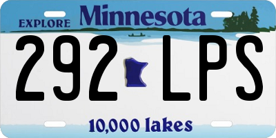 MN license plate 292LPS