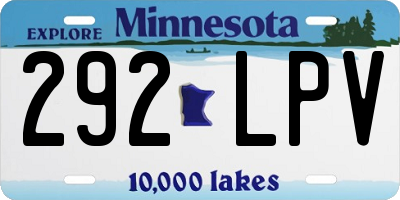 MN license plate 292LPV