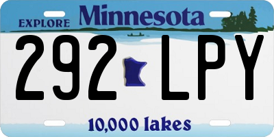 MN license plate 292LPY