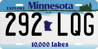 MN license plate 292LQG