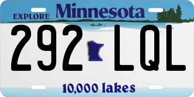 MN license plate 292LQL