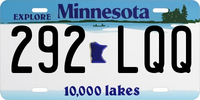 MN license plate 292LQQ