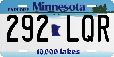 MN license plate 292LQR