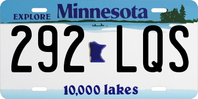 MN license plate 292LQS