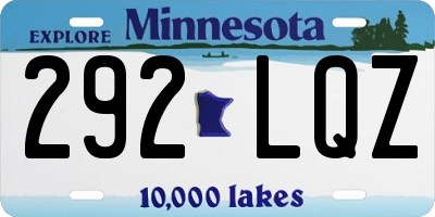 MN license plate 292LQZ
