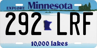 MN license plate 292LRF