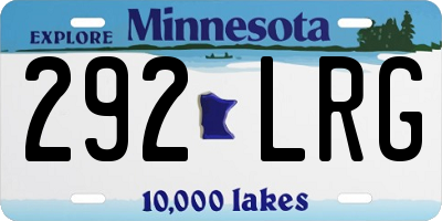 MN license plate 292LRG