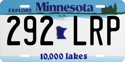 MN license plate 292LRP