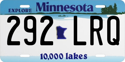 MN license plate 292LRQ