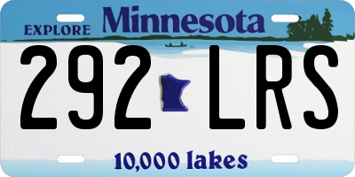 MN license plate 292LRS