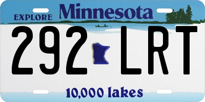 MN license plate 292LRT