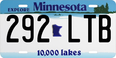 MN license plate 292LTB