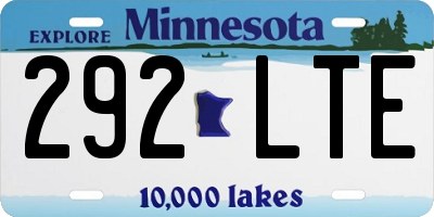 MN license plate 292LTE