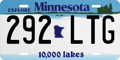 MN license plate 292LTG