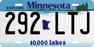 MN license plate 292LTJ