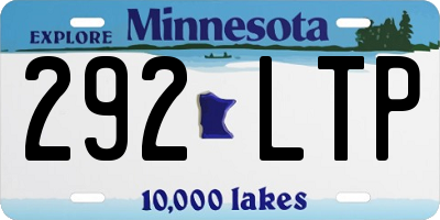 MN license plate 292LTP