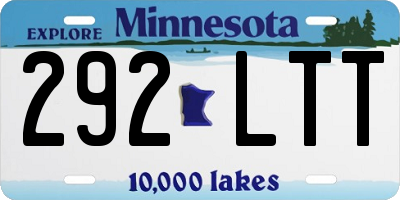 MN license plate 292LTT