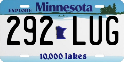 MN license plate 292LUG