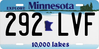 MN license plate 292LVF