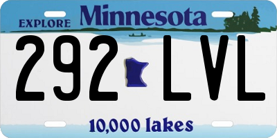 MN license plate 292LVL