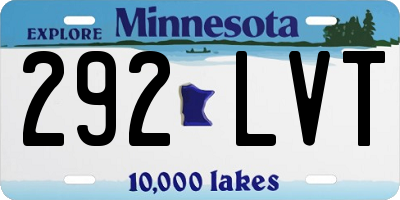 MN license plate 292LVT
